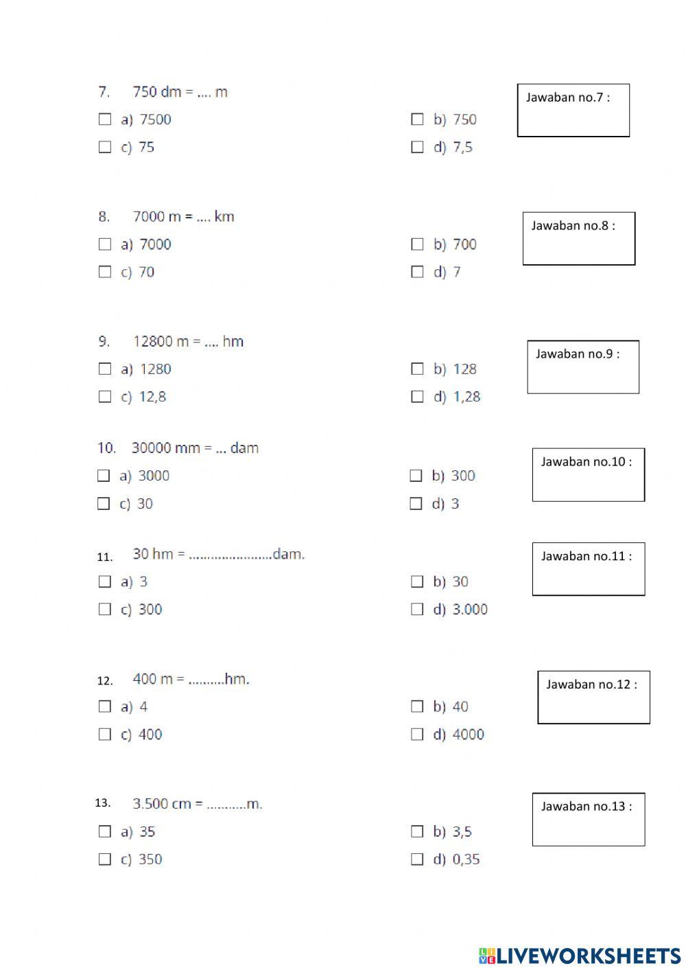 Konversi satuan panjang