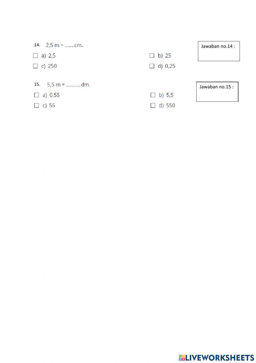 Konversi satuan panjang
