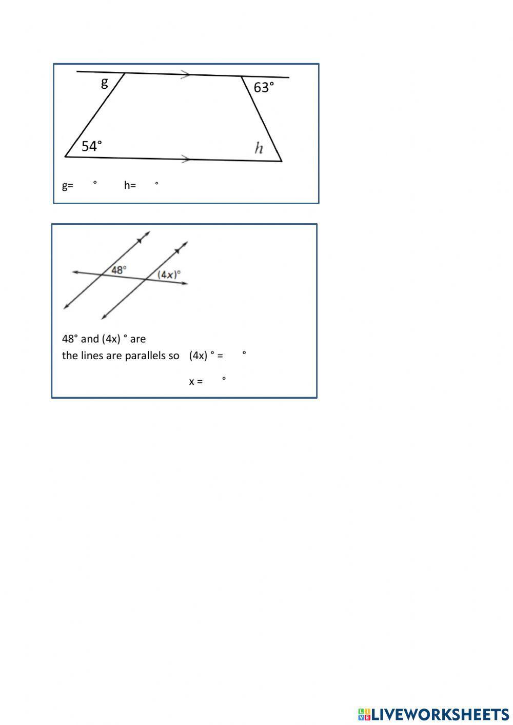 Alternate and corresponding angles