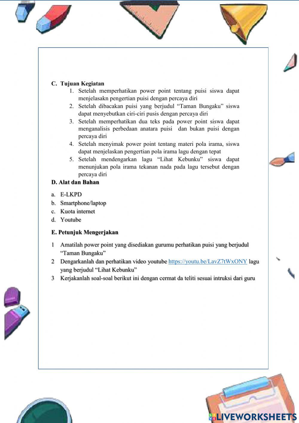 Lkpd kelas 2 tema 5 sub tema 1 pembelajaran 4