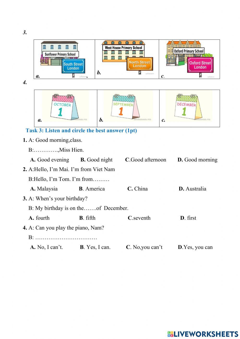 Đề thi cuối kì 1 lớp 4