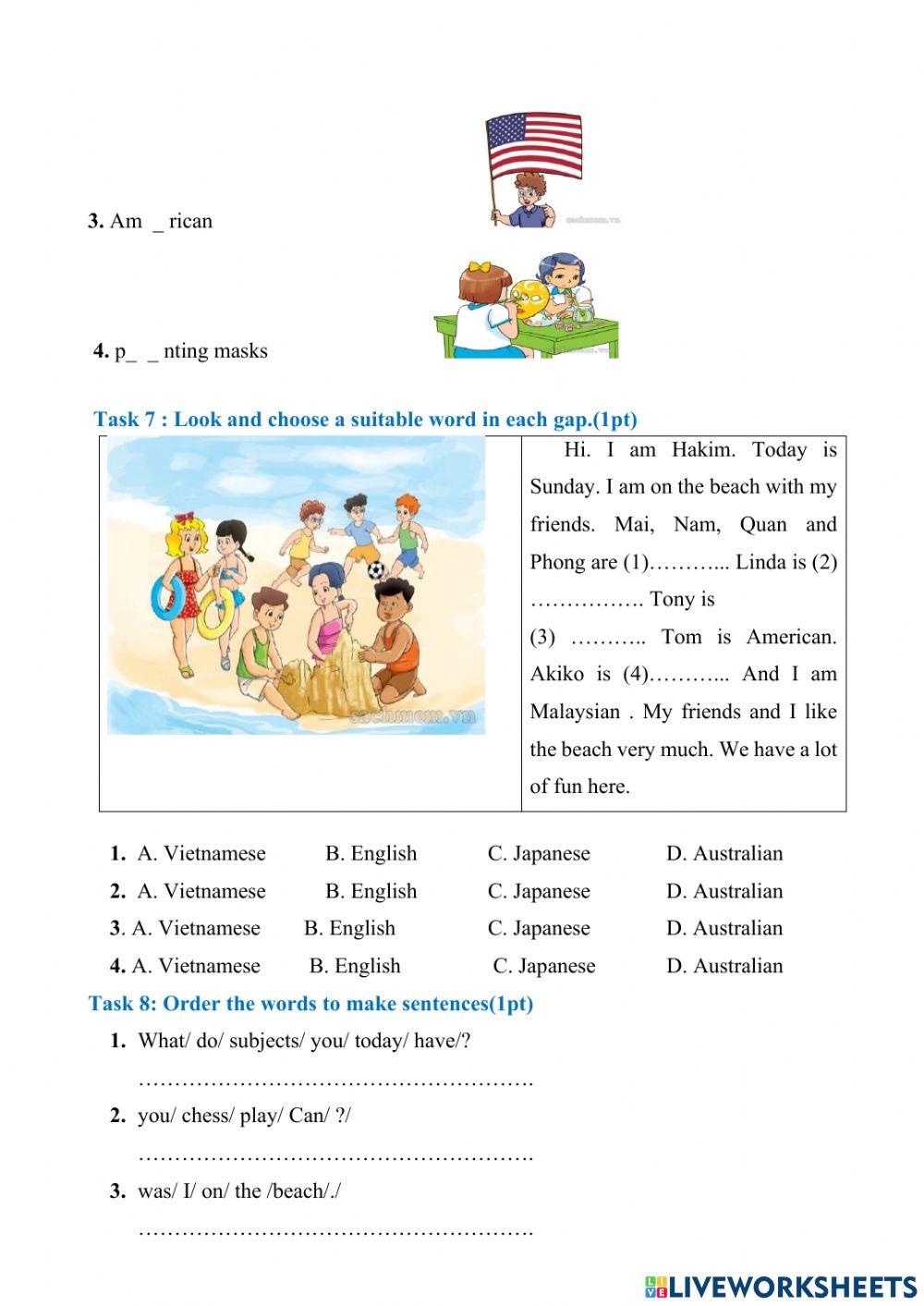 Đề thi cuối kì 1 lớp 4