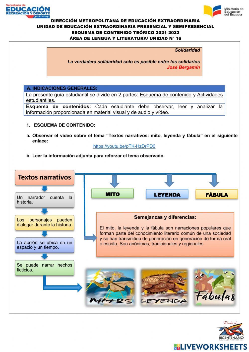 16. Textos narrativos