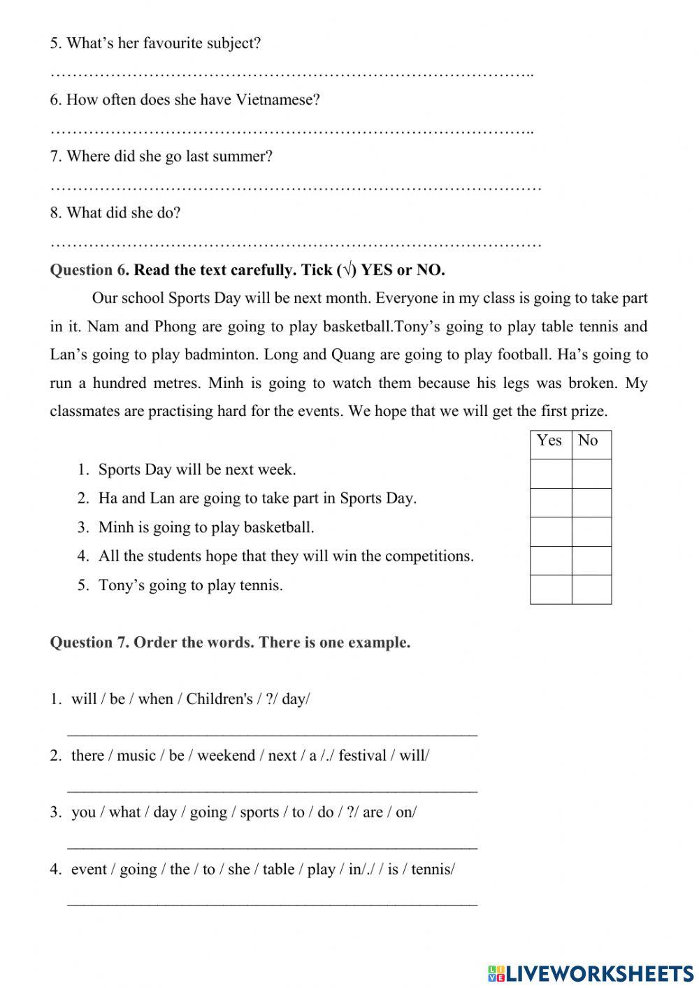 Practice test 2-grade 5