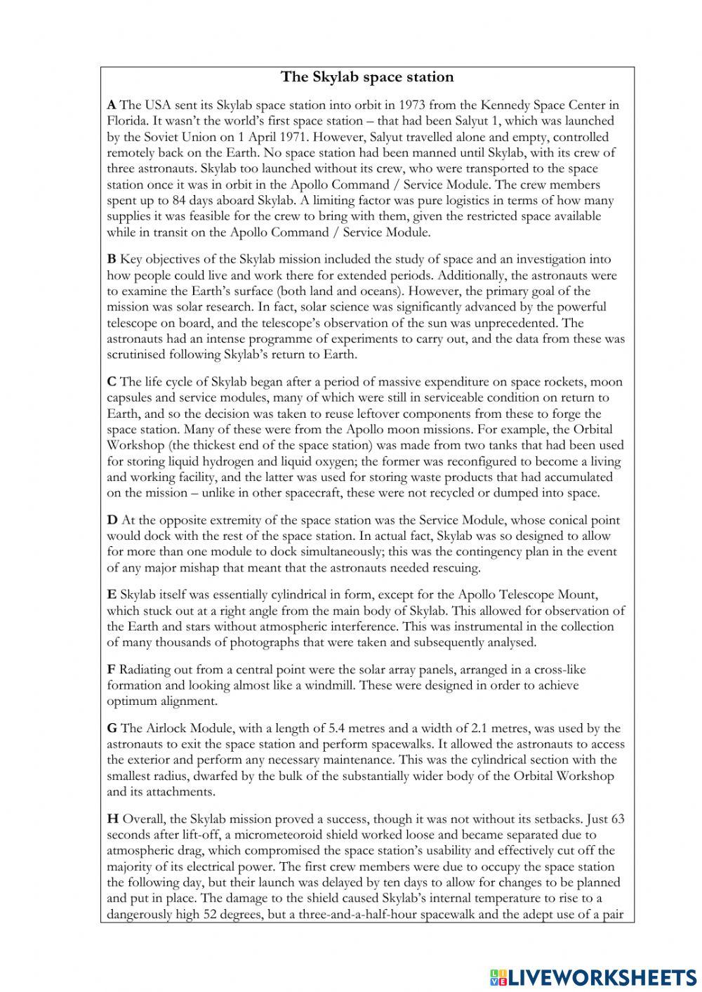 Mindset 3 - Unit 6 - Reading Skills Modules