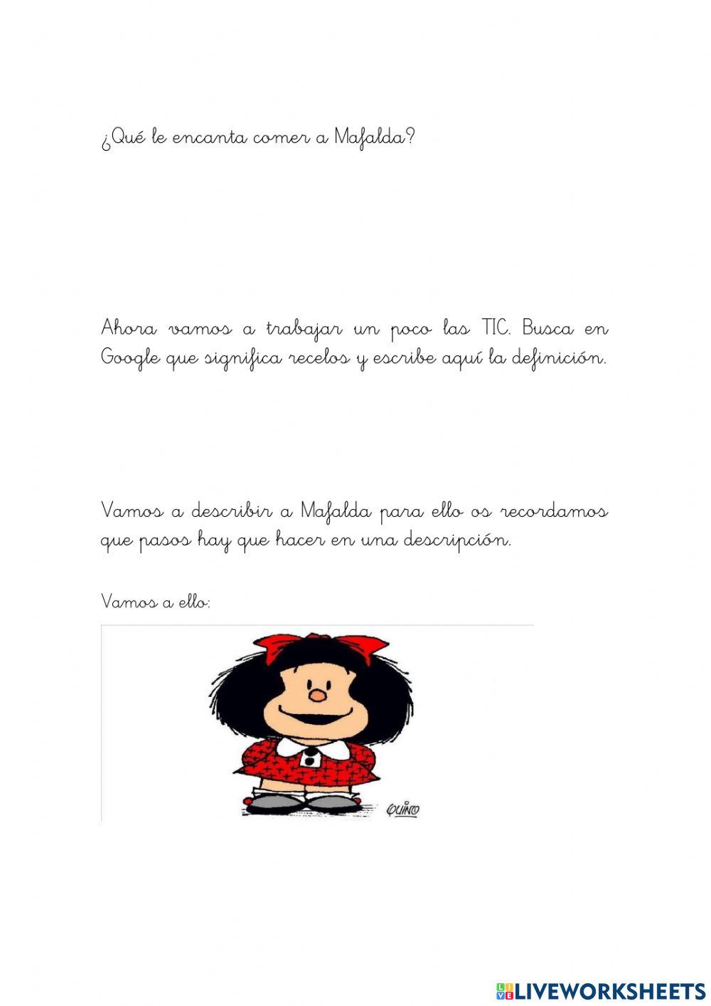 Comprensión lectora Mafalda