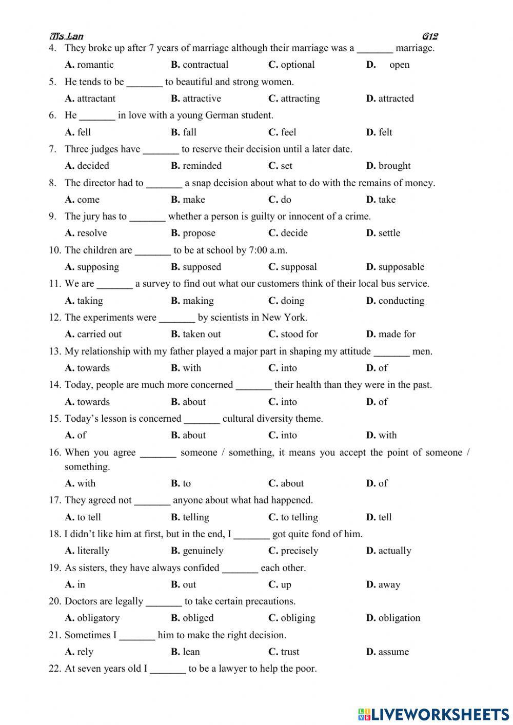 Unit 2-vocabulary-grade 12CB