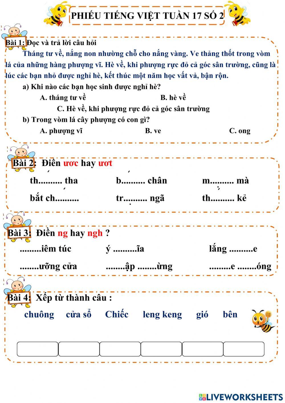 Tiếng Việt tuần 17 số 2