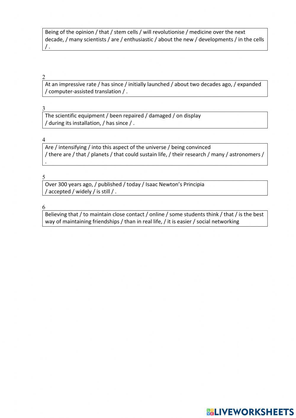 Mindset 3 - Unit 6 - Vocabulary and Grammar Skills Module