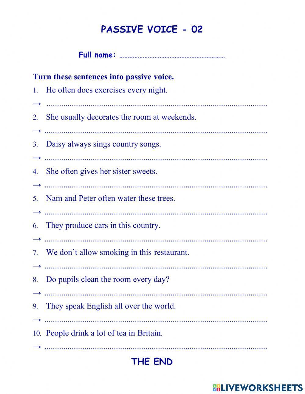 Passive Voive Review 02 Pre. Simple
