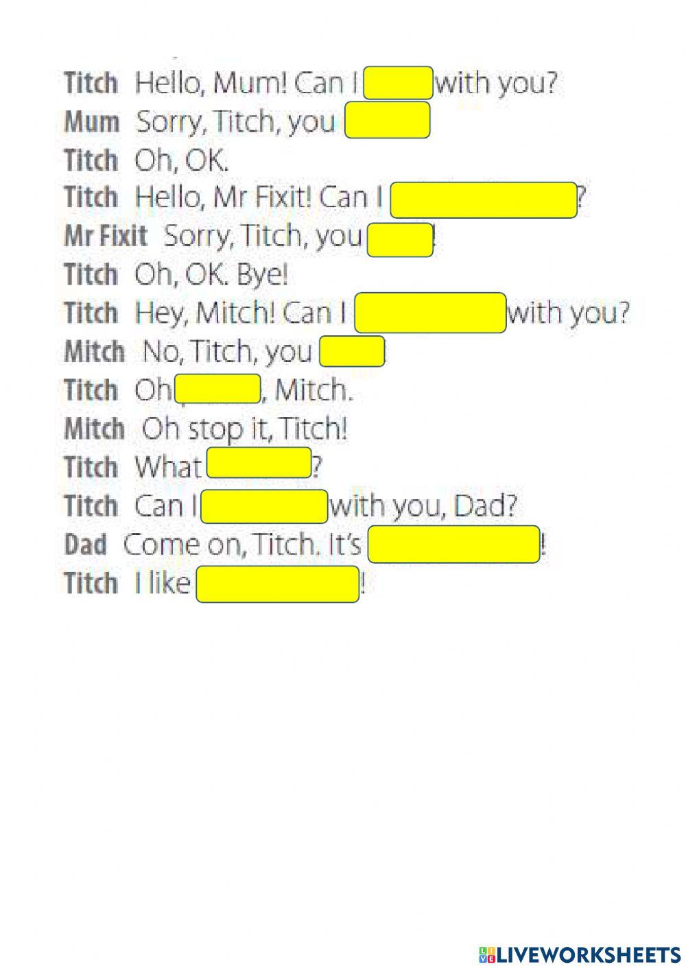 At home - IE 2- indoor activities