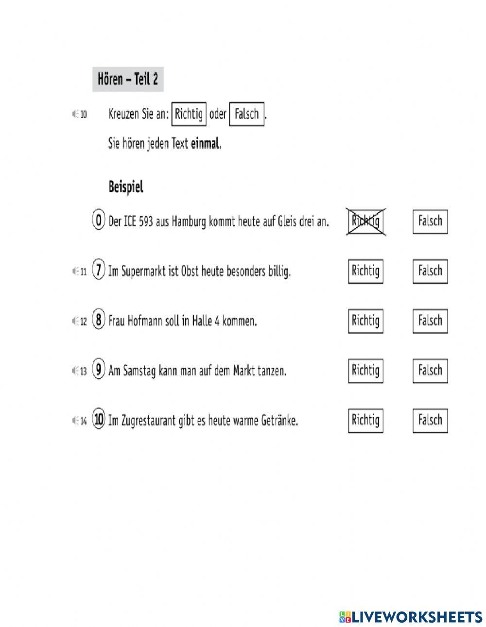 Start Deutsch 1 - Modelltest 2