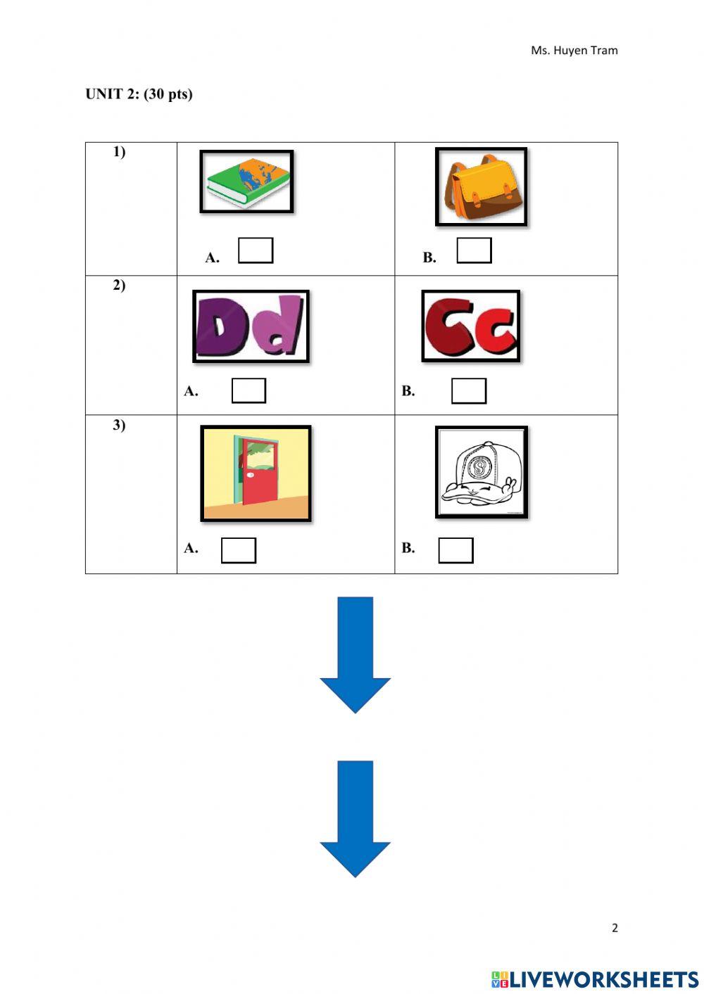 G1 - listen & tick unit 1-3 B5