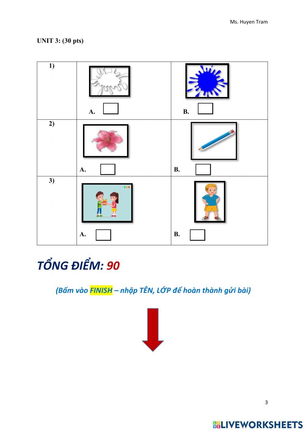 G1 - listen & tick unit 1-3 B5
