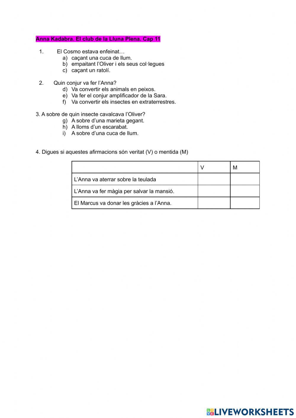 Anna Kadabra. El club de la Lluna Plena. Cap 11.