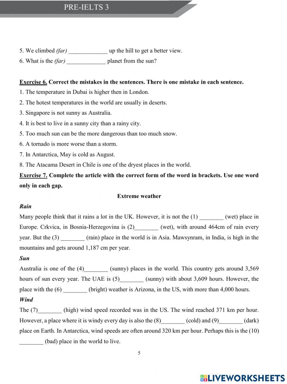 Pre IELTS Reading and Vocabulary
