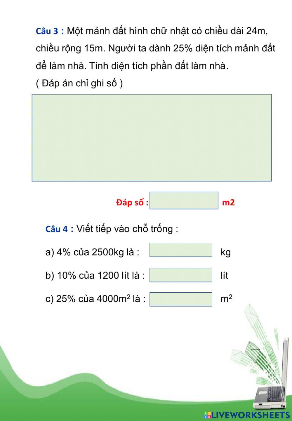 Bài tập toán tiết 78
