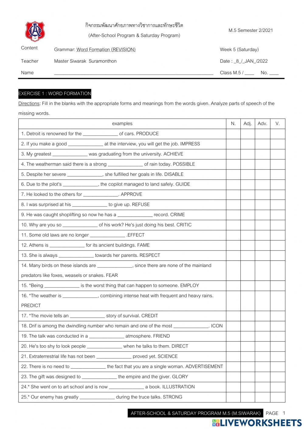 AFT M.5 WEEK05 (JAN8 2022)