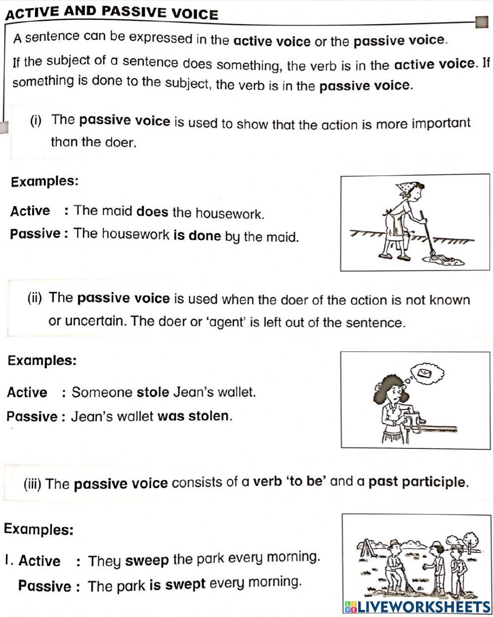 Active and Passive Voice