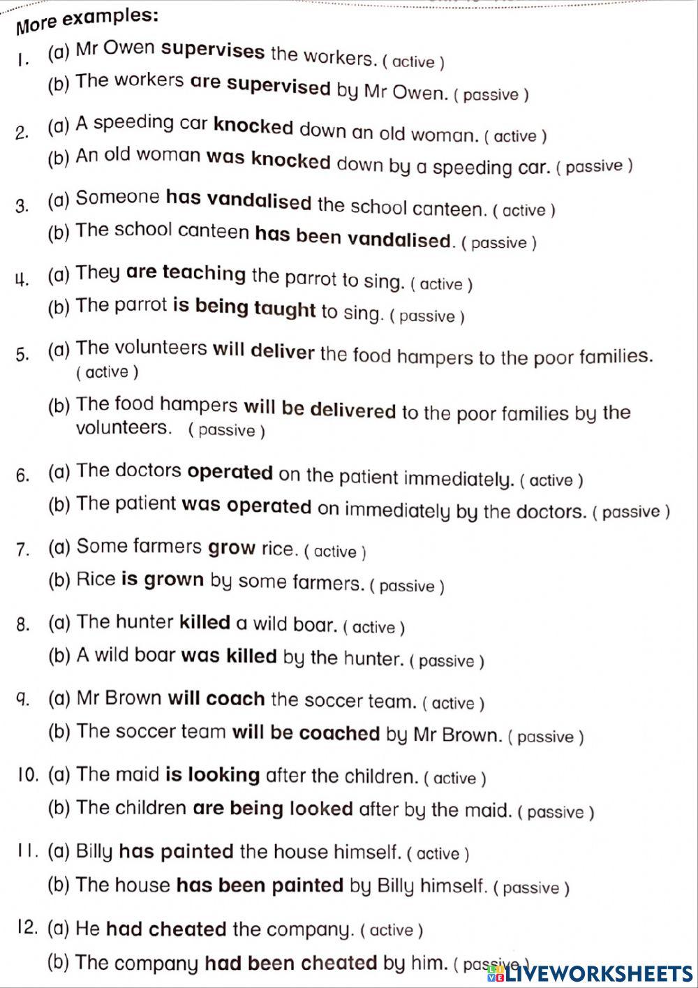 Active and Passive Voice