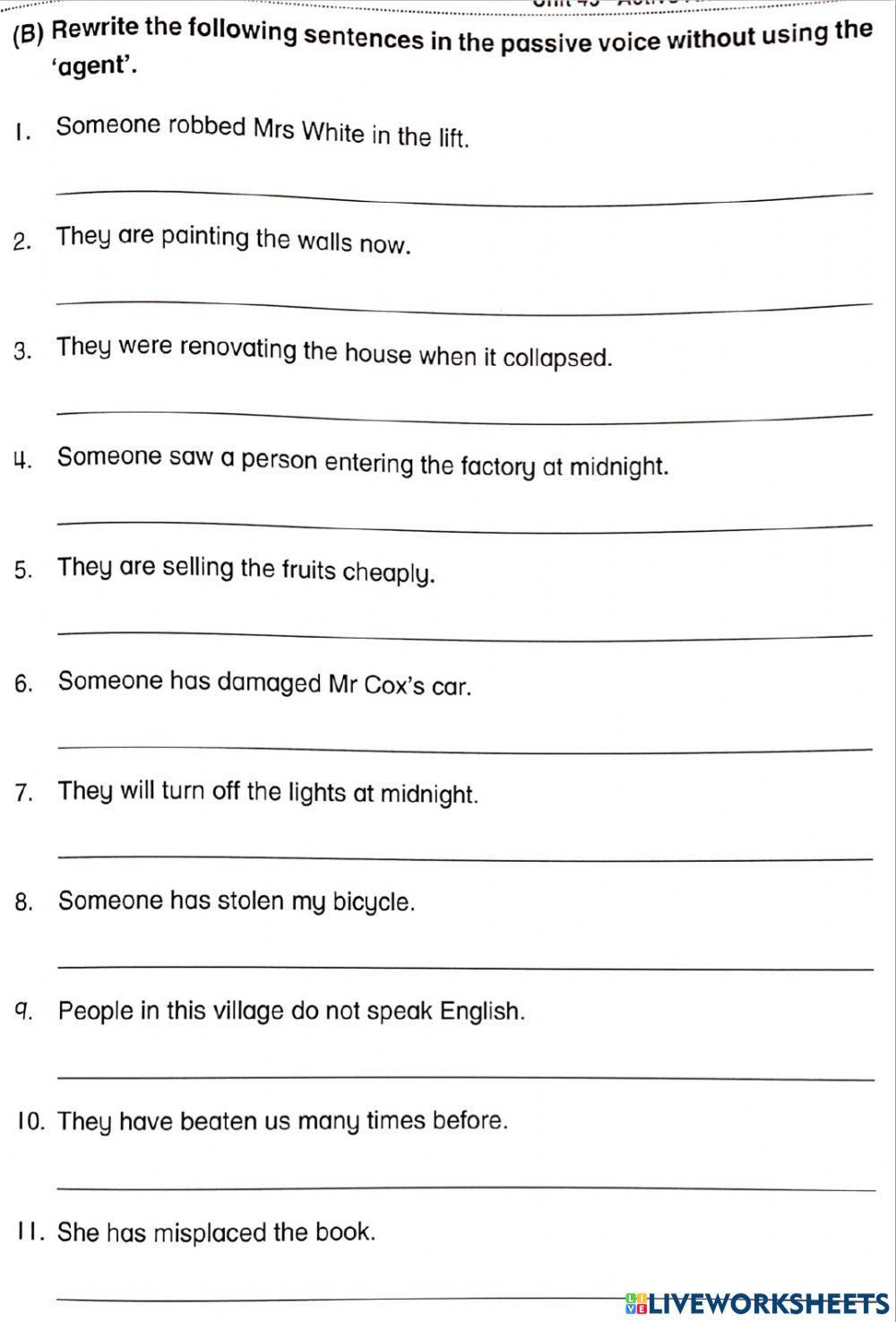 Active and Passive Voice