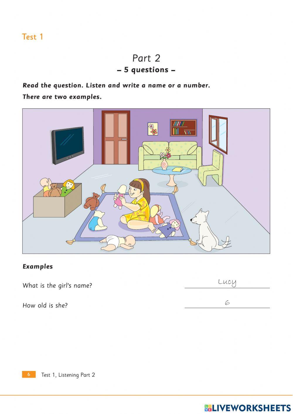 STARTERS PRACTICE TEST