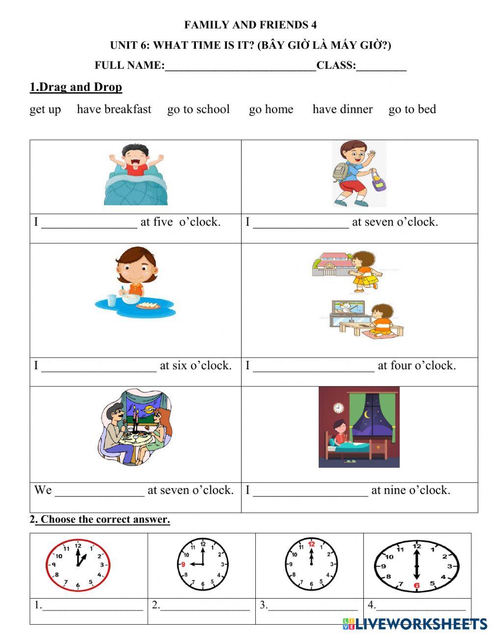 Lớp 4- unit 6- lessons 1,2,3