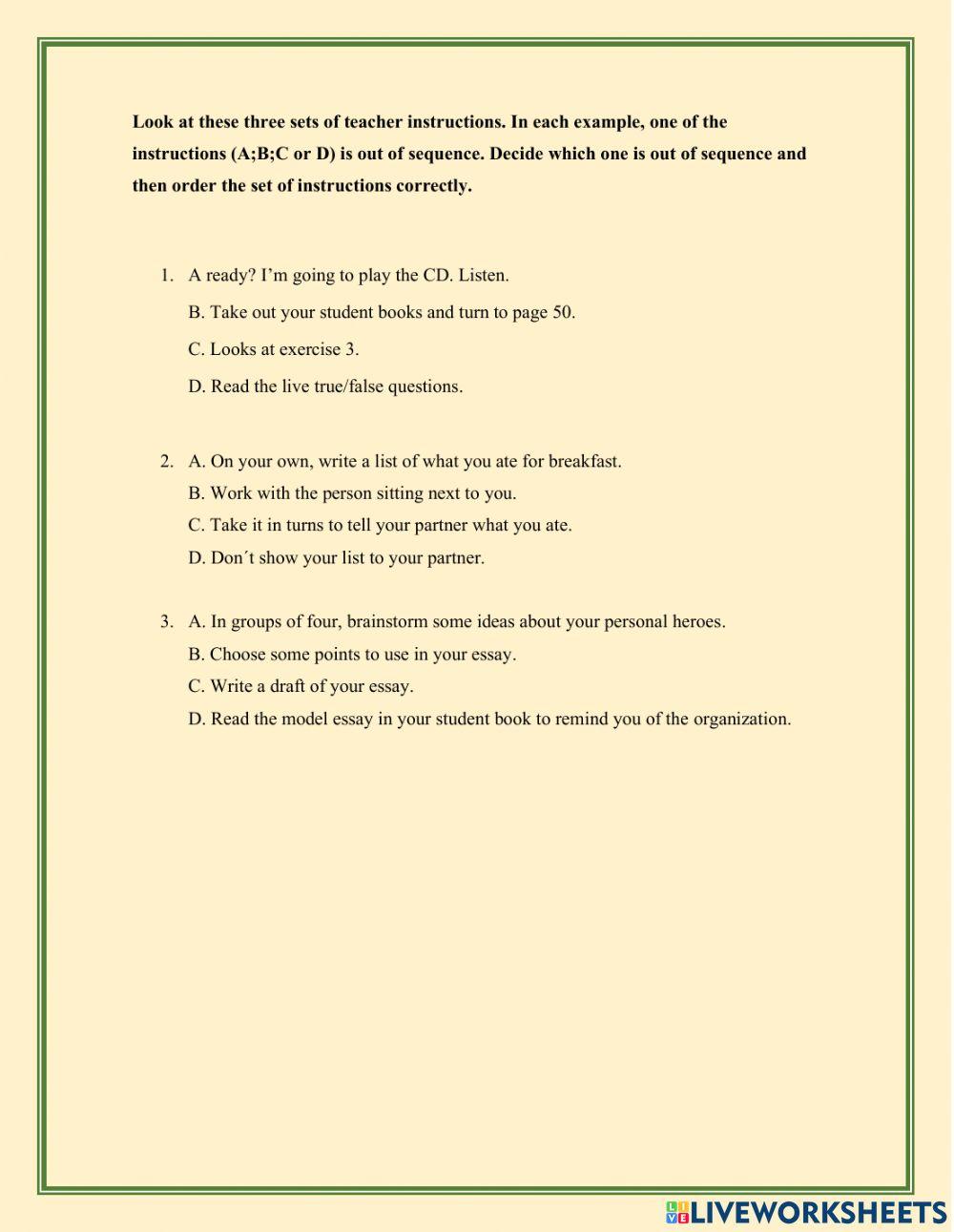 Unit 27 worksheet Live Worksheets