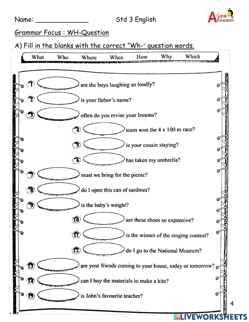 Std 3A & 3B ENG Jan 03 & 04