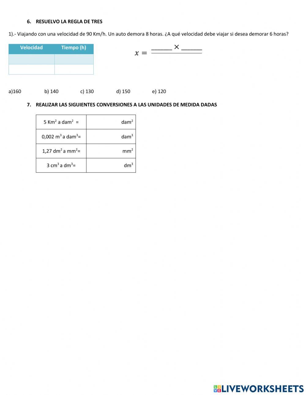 Evaluación de Matemáticas