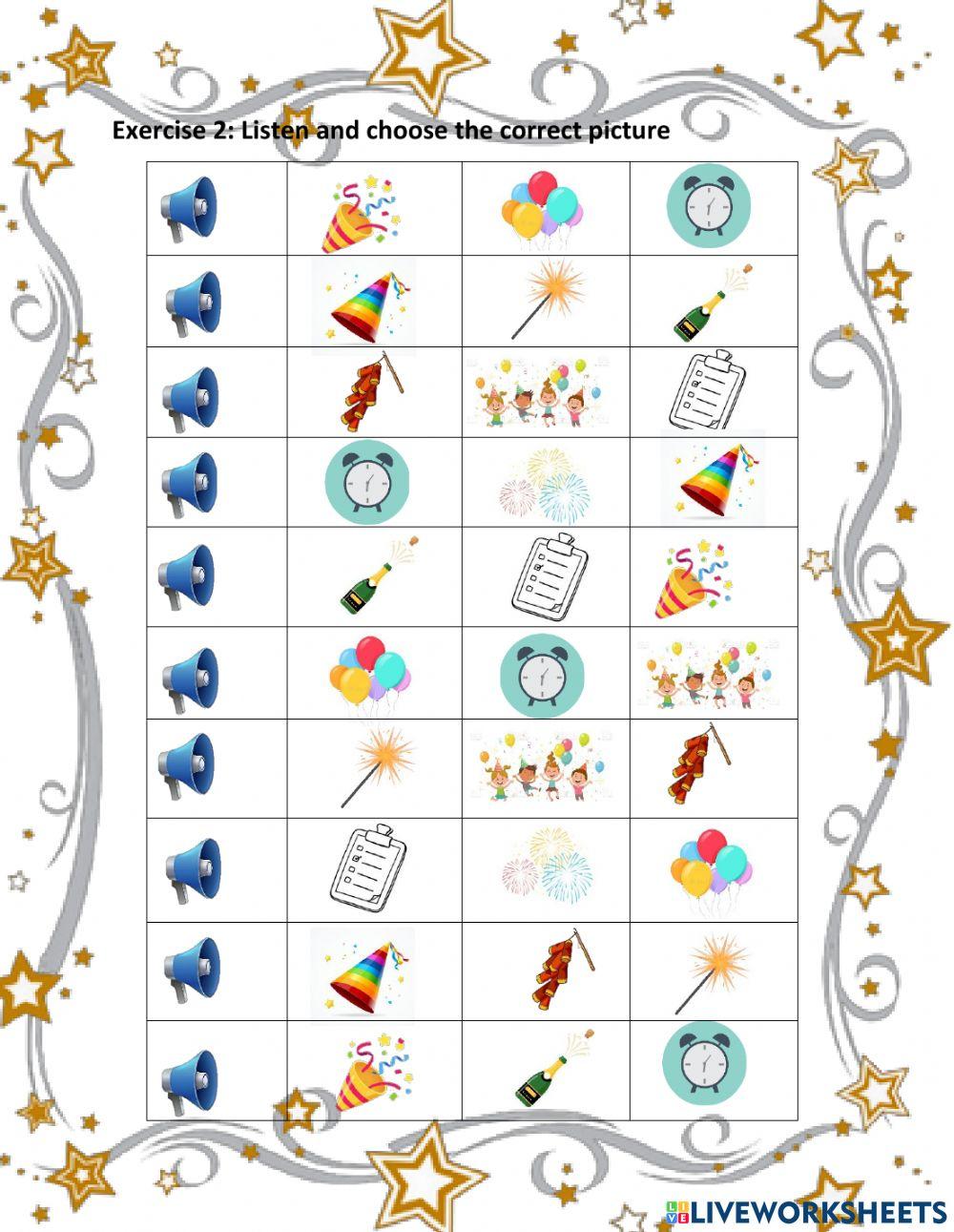 New Year Vocabulary New Year Vocabulary