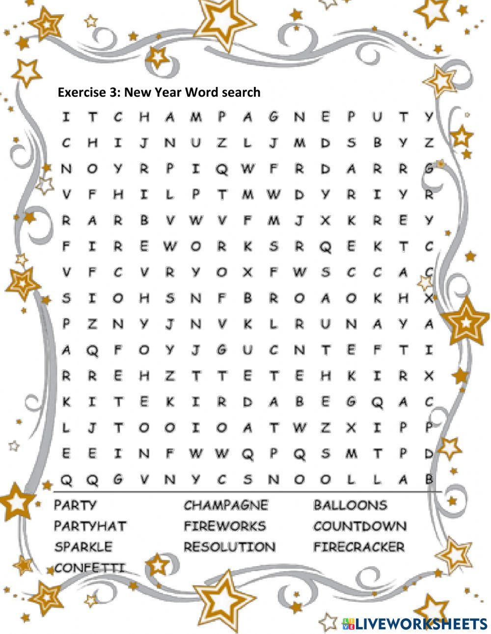 New Year Vocabulary New Year Vocabulary