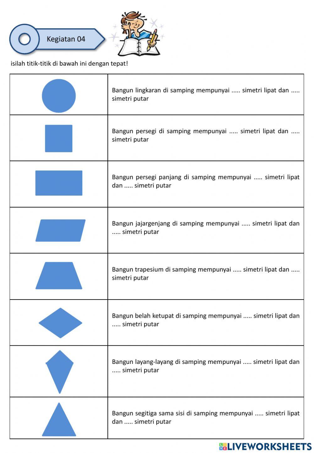 Worksheet Bangun Datar SMP