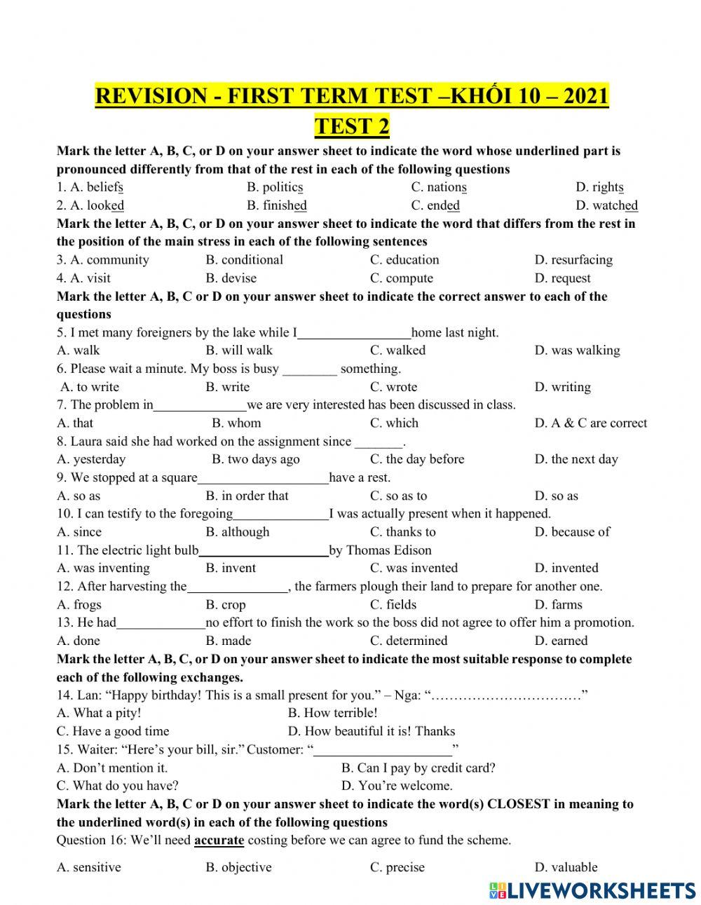 G10-revision-first term-test 2