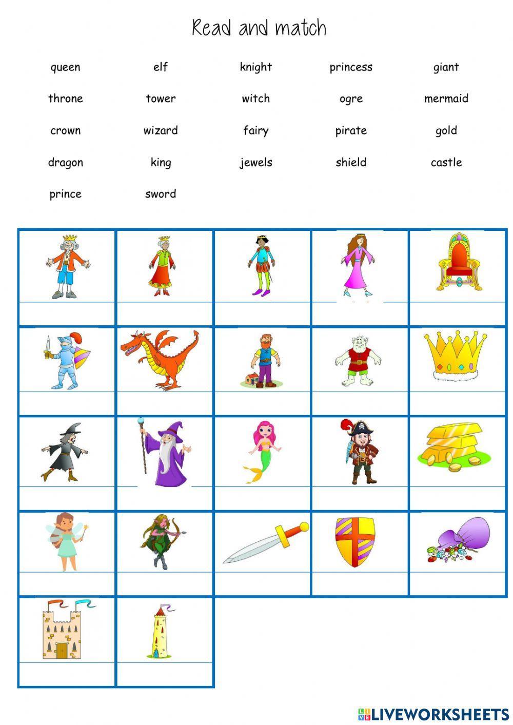 Unit 3 faity tales read and match