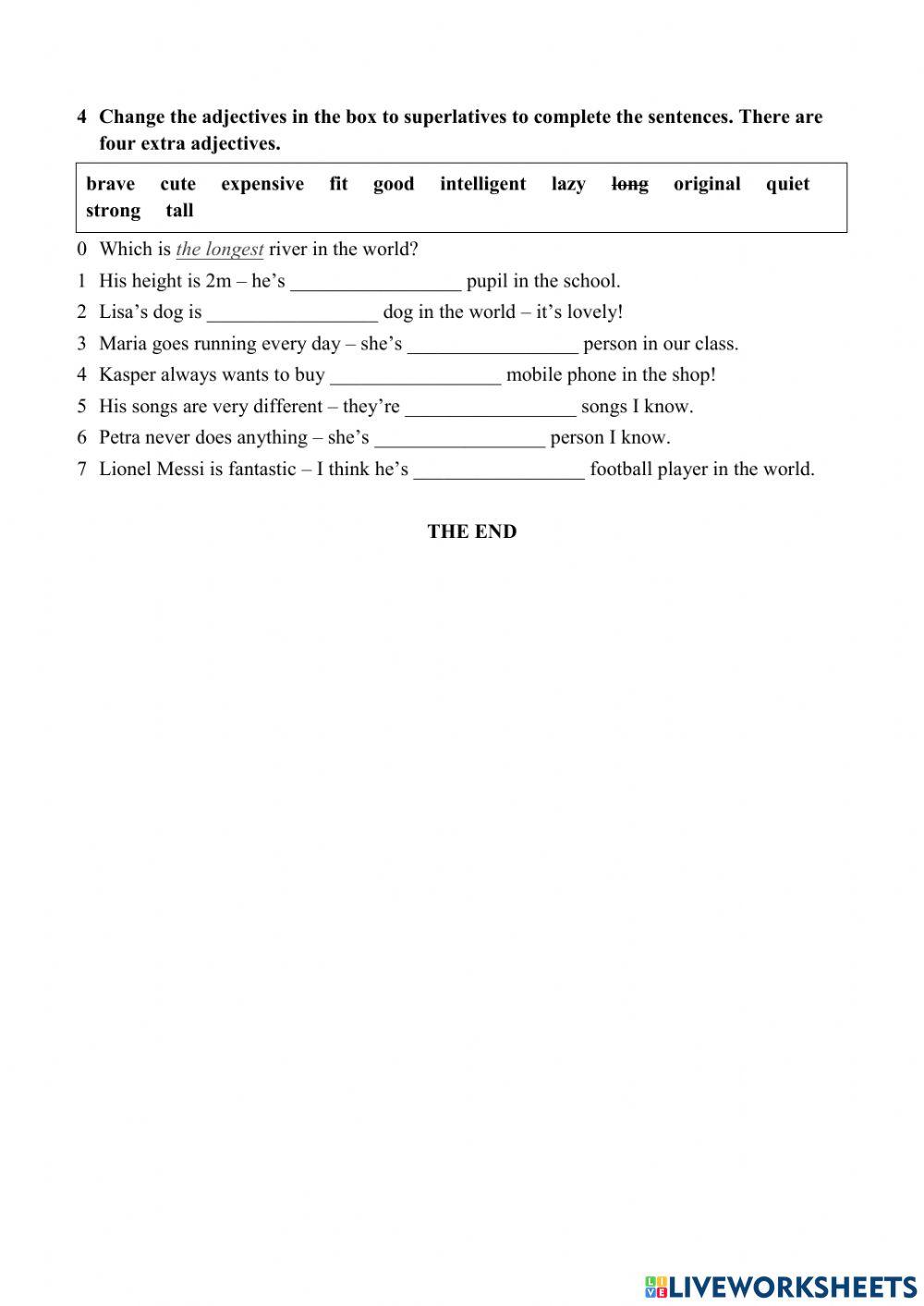 Comparative - superlative