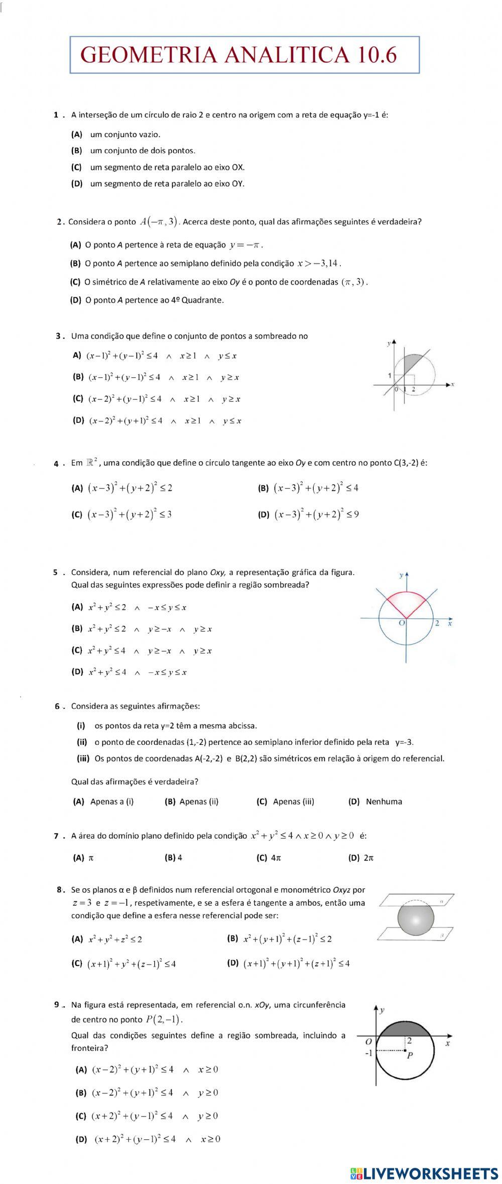 Geometria Analítica 10.6