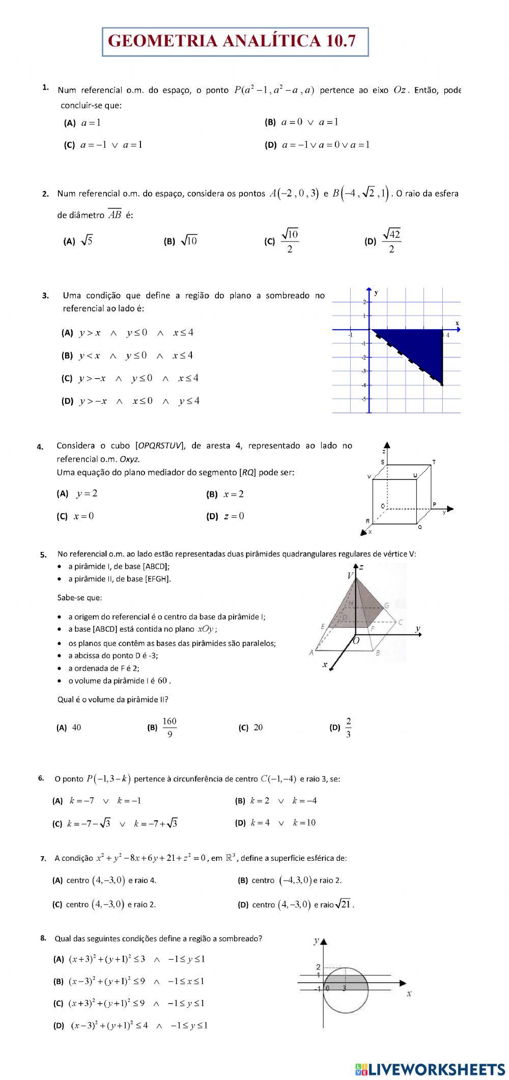Geometria Analítica 10.7