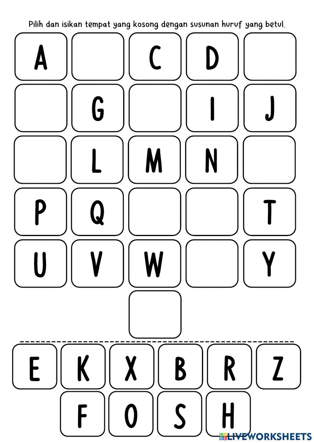 Aktiviti Padankan Huruf