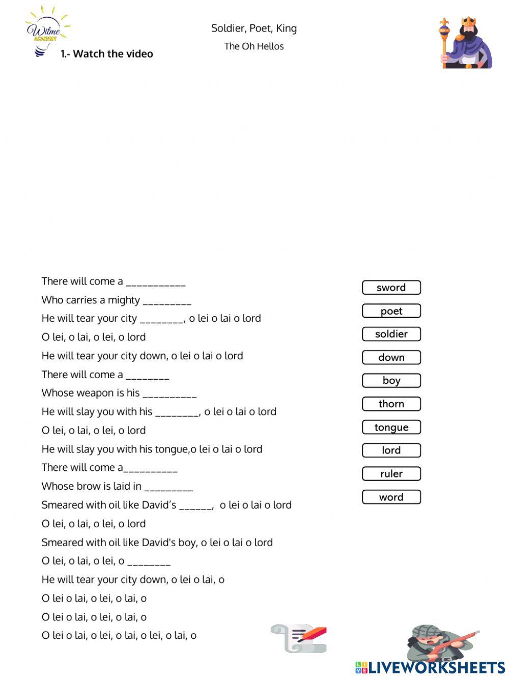 Listening Soldier, Poet , King