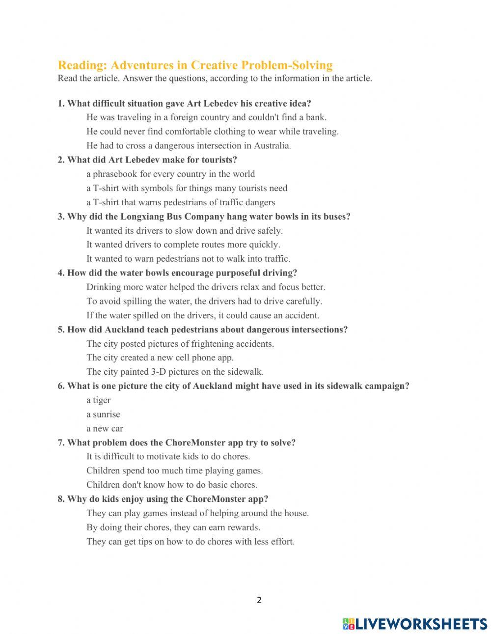 Summit 1. Unit 1. Reading