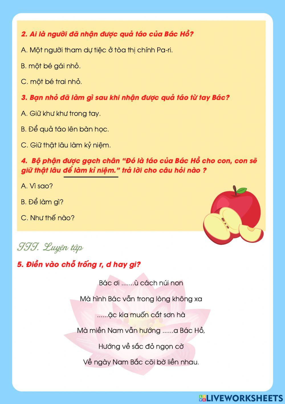 Bài tập cuối tuần 28 TV lớp 2