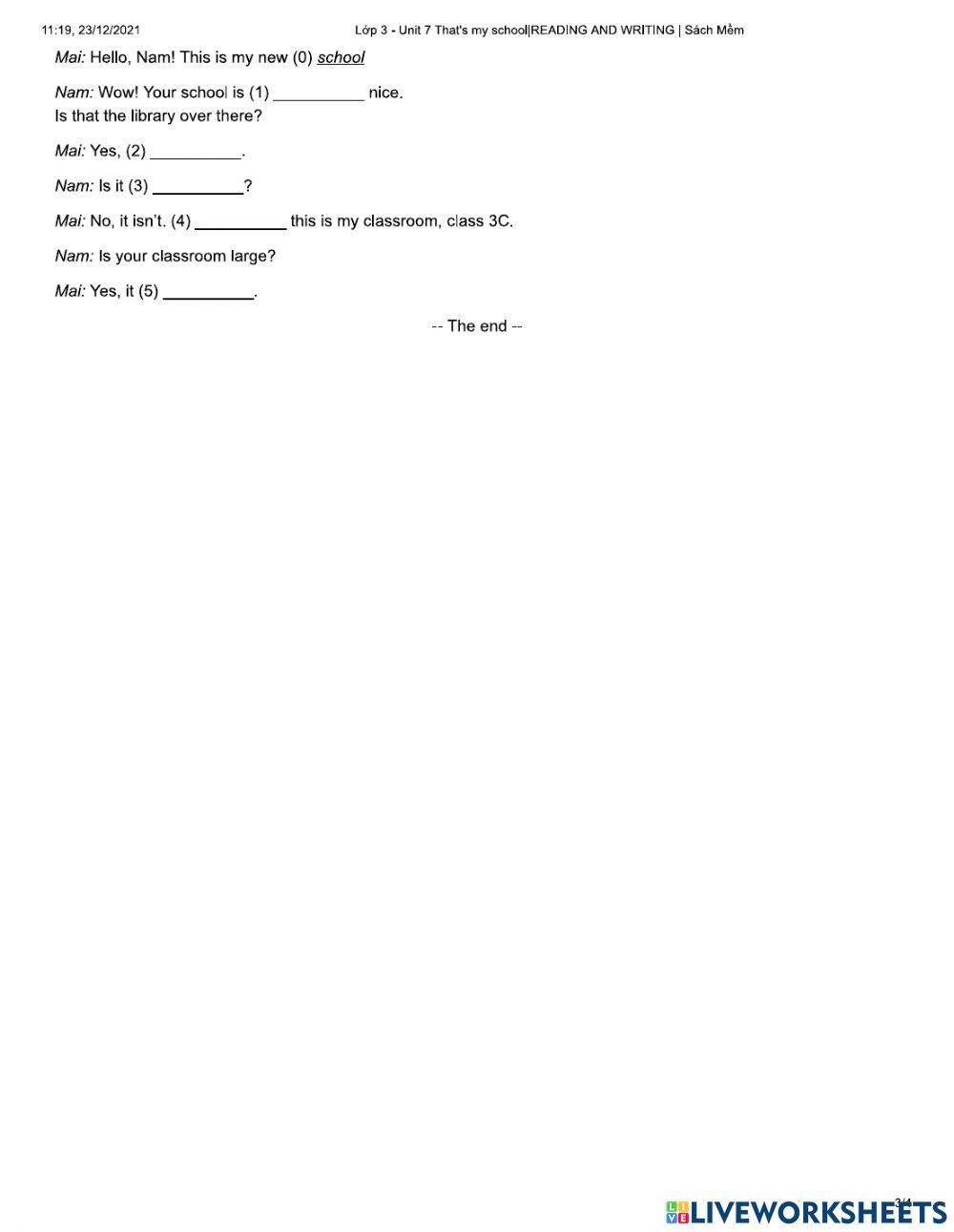 Review Unit 7 School