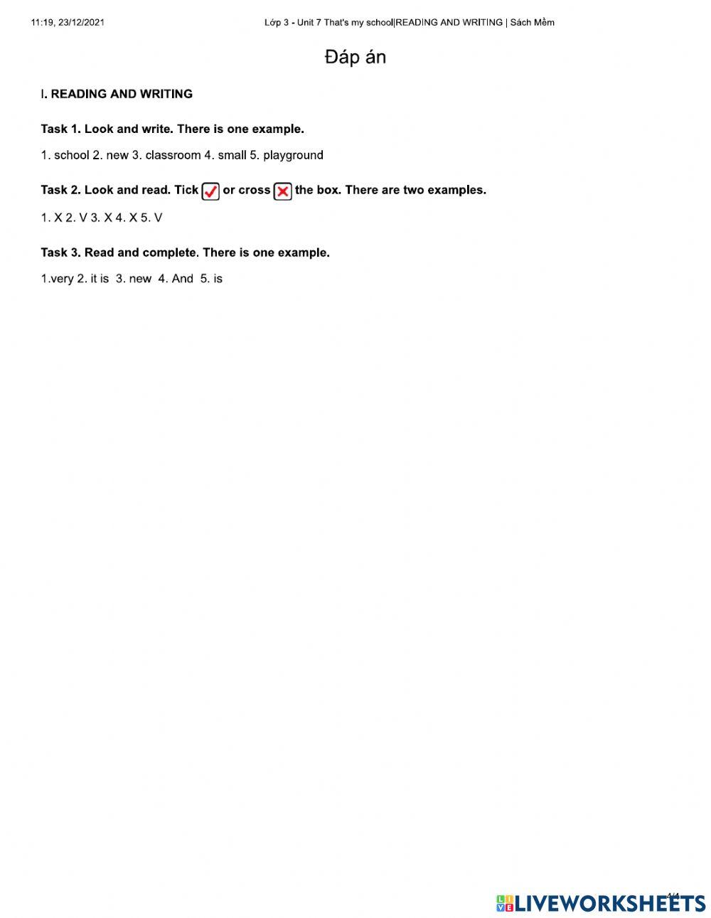 Review Unit 7 School