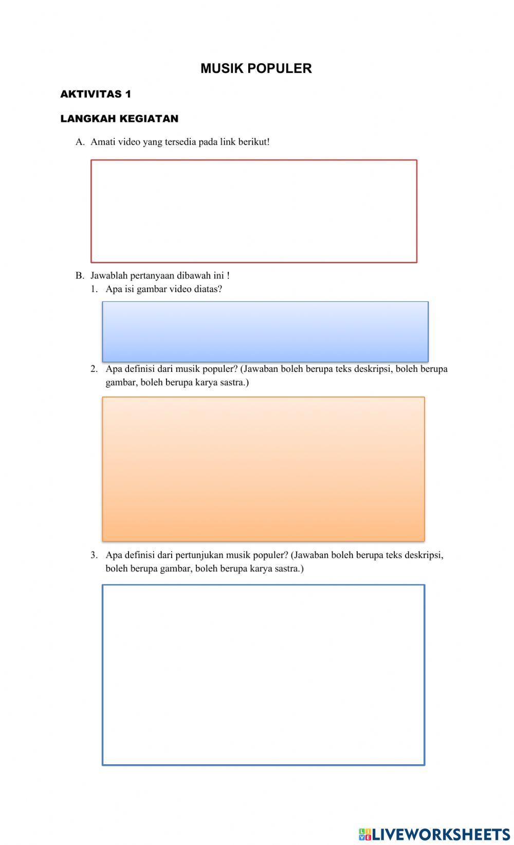 E-LKPD Musik Populer