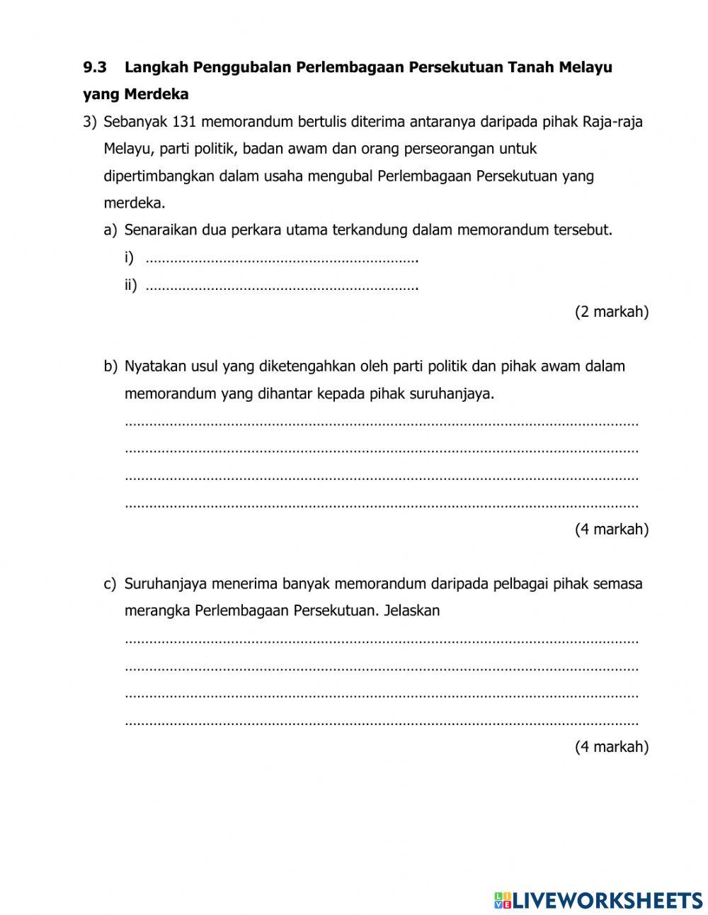 Sejarah tingkatan 4