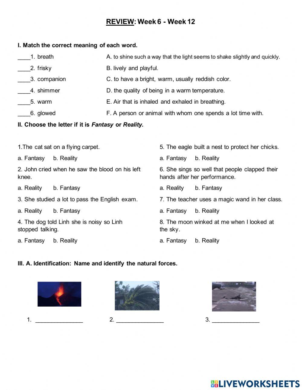 English 4 - review final  term 1 test (w16)
