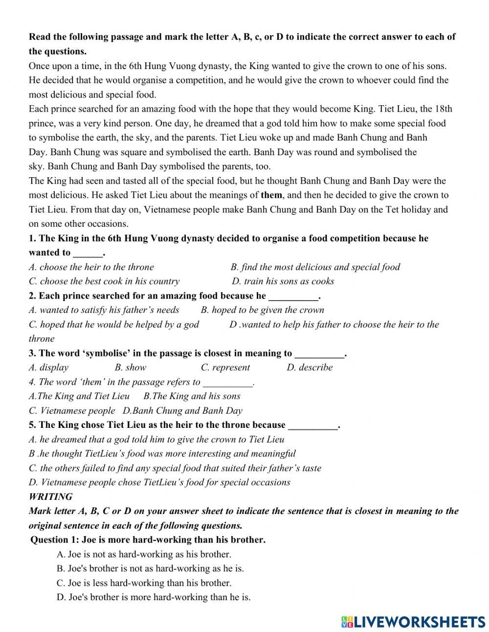 Grade 8- Đề cương 1 (part 2)- high level