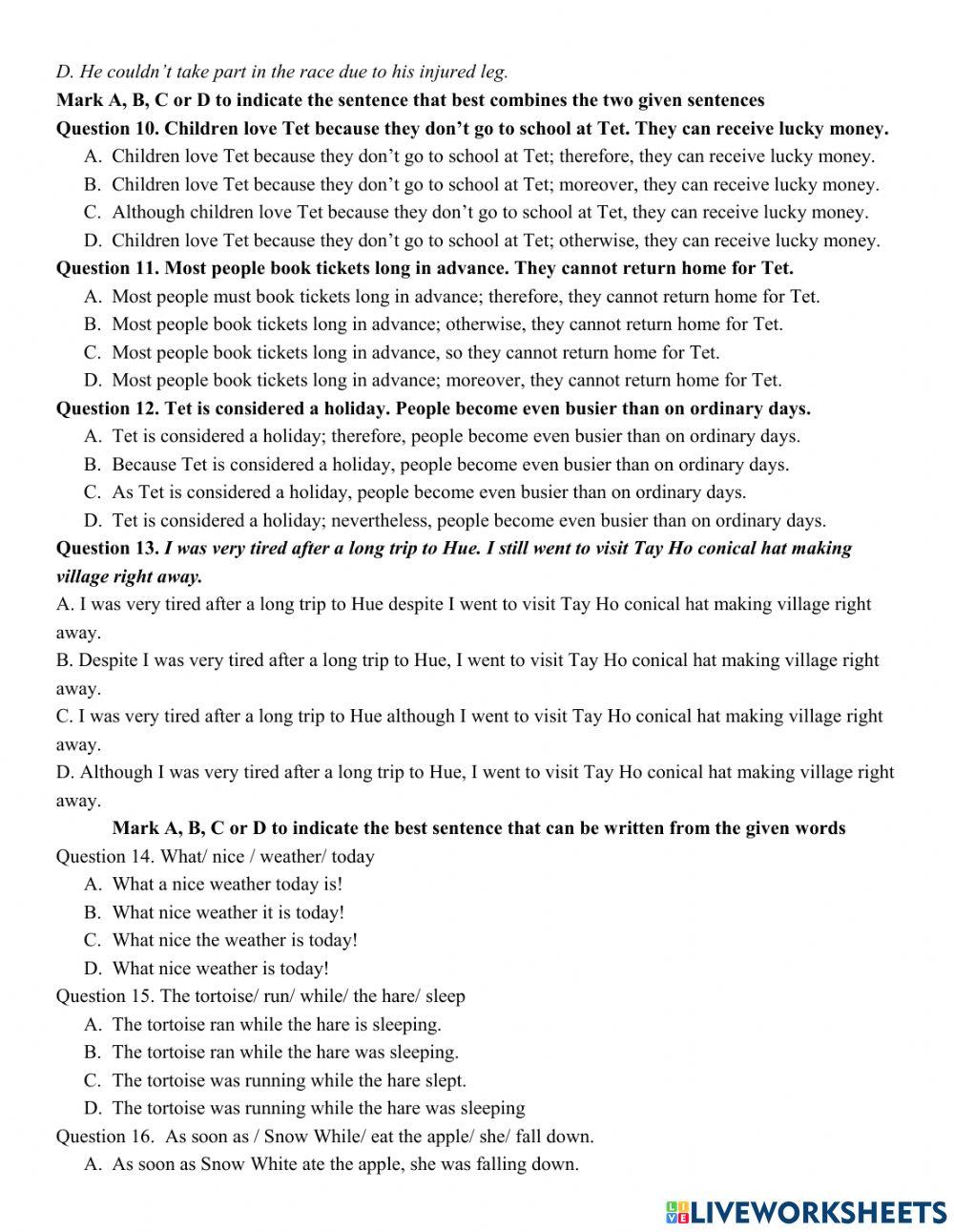 Grade 8- Đề cương 1 (part 2)- high level