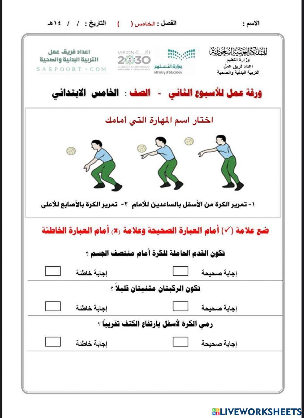 ورقة-عمل-تمرير-الكرة-من-الأسفل-بالساعدين-للأعلى-ولأمام-